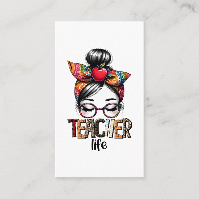 Teacher Gift | Teacher Life Enclosure Card (Front)