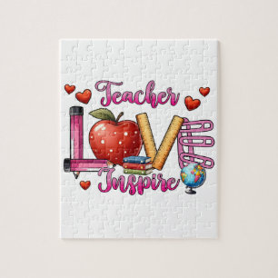 Teacher Gift Teacher Love Inspire Jigsaw Puzzle