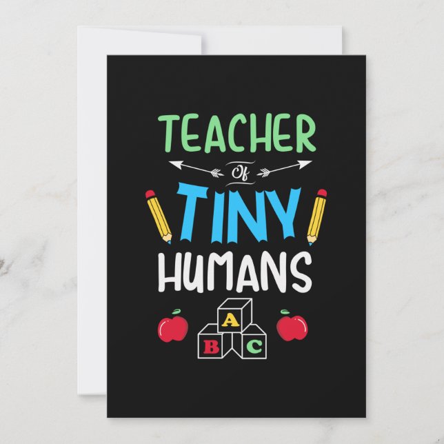Teacher Gift Teacher Tiny Humans Invitation (Front)