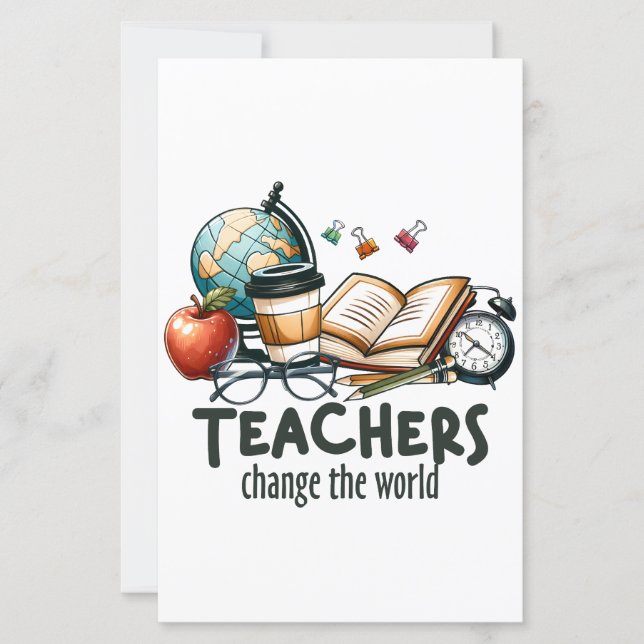 Teacher Gift | Teachers Change The World (Front)