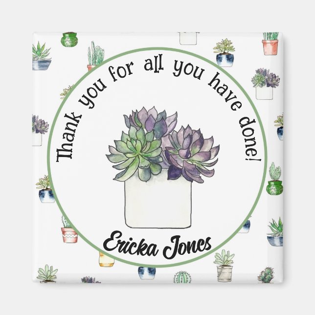 Teacher gift thank you magnet (Front)