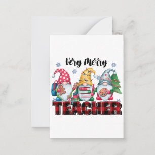 Teacher Gift Very Merry Teacher Card