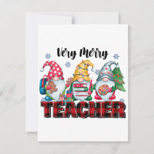 Teacher Gift   Very Merry Teacher Invitation