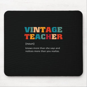 Teacher Gift Vintage Teacher Mouse Pad