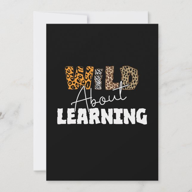 Teacher Gift Wild About Learning Invitation (Front)