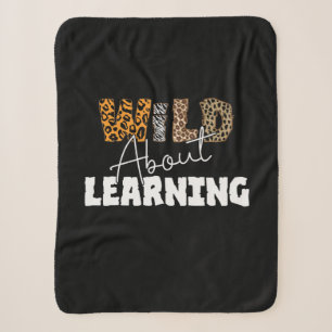 Teacher Gift Wild About Learning Sherpa Blanket