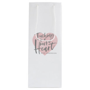 Teacher gift  wine gift bag
