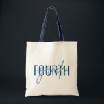 Teacher Gifts Fourth Grade Any Grade Modern Script Tote Bag<br><div class="desc">Easily edit the grade level AND the font colours to create a unique gift for that special teacher! Simply click the Personalize Button to edit the grade. Or click the "Edit Using Design Tool" to edit the colours. This design features a modern script and minimal sans serif font that overlap...</div>