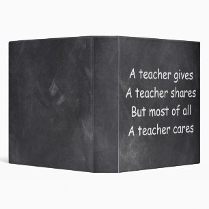 Teacher Gives Shares Cares Chalkboard Gift Idea Binder