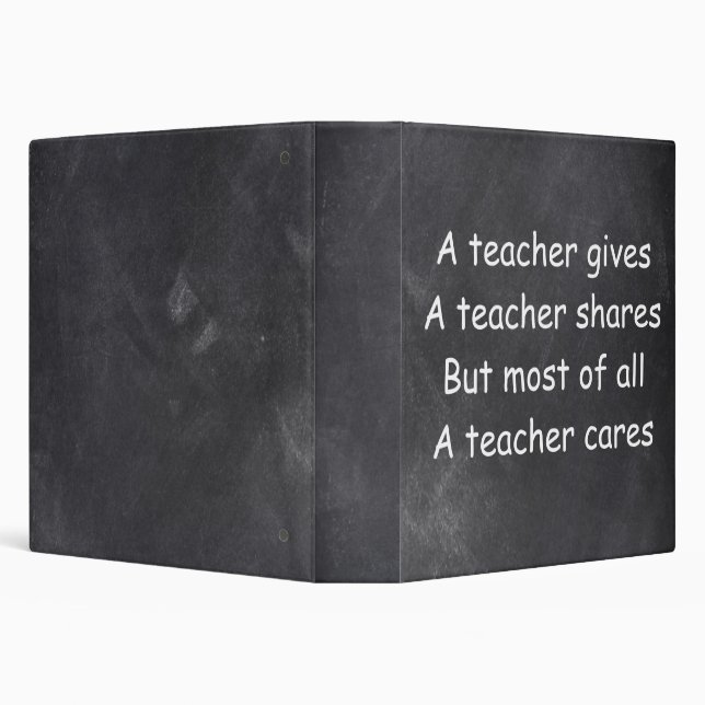 Teacher Gives Shares Cares Chalkboard Gift Idea Binder (Background)