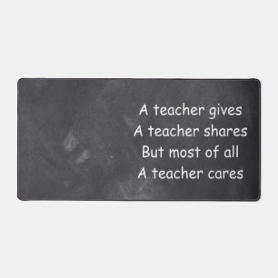 Teacher Gives Shares Cares Class Decoration Desk Mat