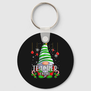 Teacher Gnome Christmas Pajamas Matching Family Gr Keychain