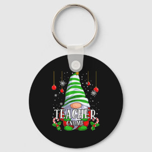 Teacher Gnome Christmas Pajamas Matching Family Gr Keychain