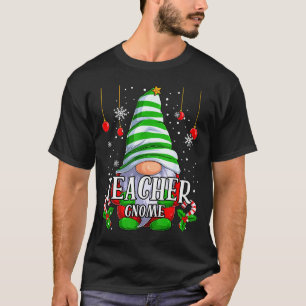 Teacher Gnome Christmas Pajamas Matching Family Gr T-Shirt