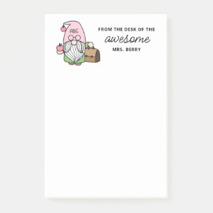 Teacher Gnome From the Desk Of Post-it Notes