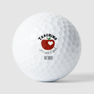 Teacher golf balls personalize it !
