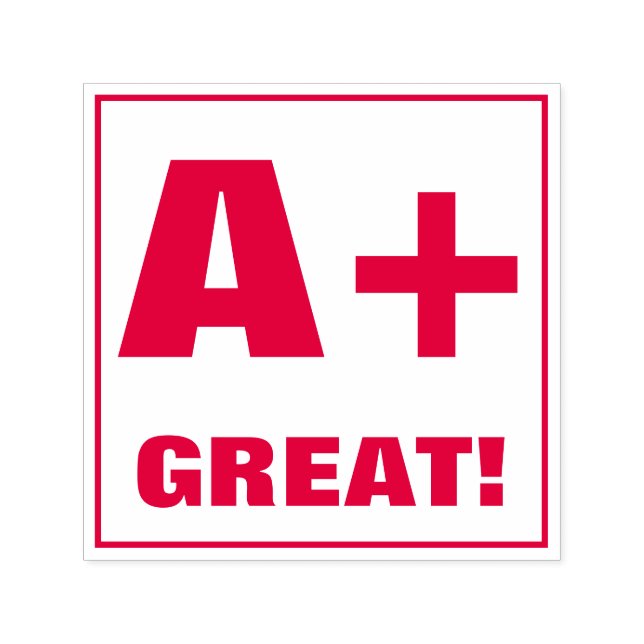 Teacher Grading Stamp: A+, GREAT! Self-inking Stamp (Design)