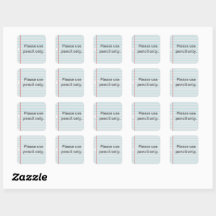 Teacher Grading Stickers - Pencil Only Lined Paper