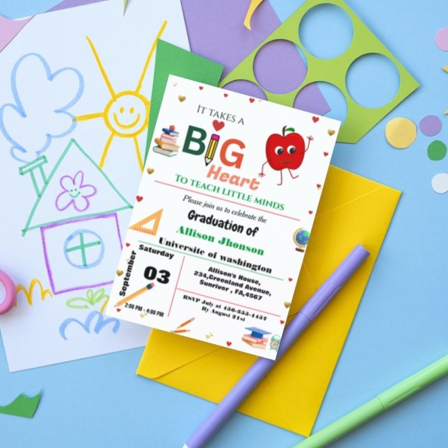 teacher graduation invite elementary graduation  (Creator Uploaded)