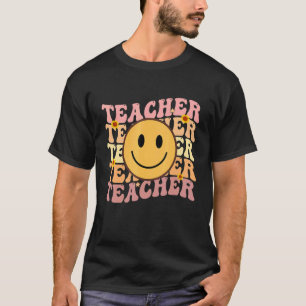Teacher Groovy Retro Hippie 3 T-Shirt