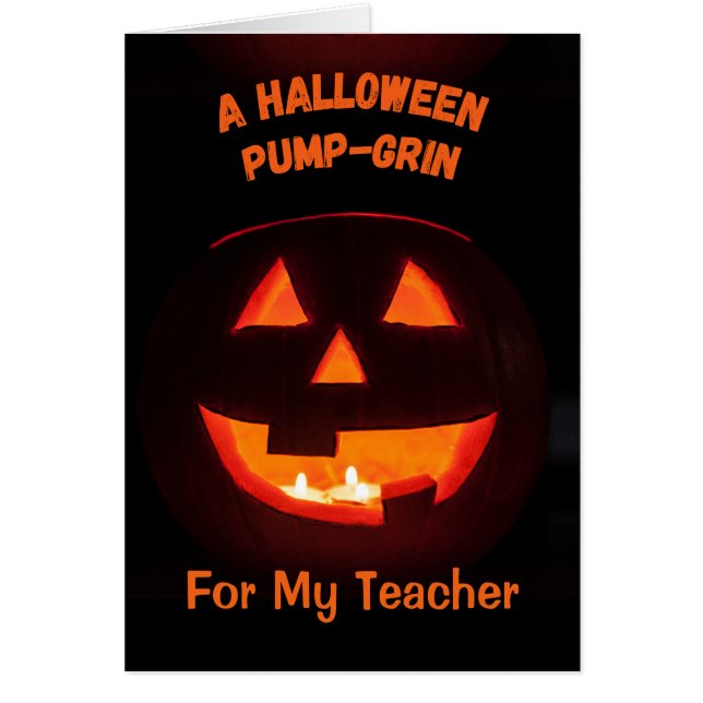Teacher Halloween Cute Jack o' Lantern (Front)