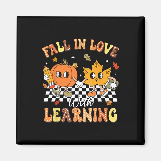 Teacher Halloween Fall In Love With Learning Thank Magnet (Front)