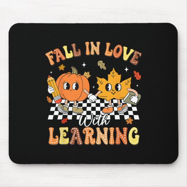 Teacher Halloween Fall In Love With Learning Thank Mouse Pad (Front)