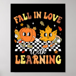 Teacher Halloween Fall In Love With Learning Thank Poster