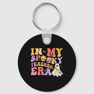 Teacher Halloween In My Spooky Teacher Era Retro G Keychain