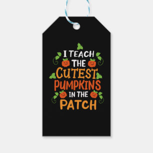 Teacher Halloween Pumpkin Halloween Costume Gift Tags
