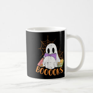 Teacher Halloween Shirt Ghost Teacher Book Library Coffee Mug