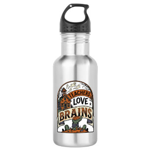 Teacher Halloween Shirt Teachers Love Brains_1 532 Ml Water Bottle