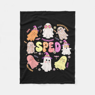 Teacher Halloween Spooky Special Education Team Fleece Blanket
