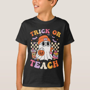 Teacher Halloween Trick Or Teach Cute Ghost Coffee T-Shirt