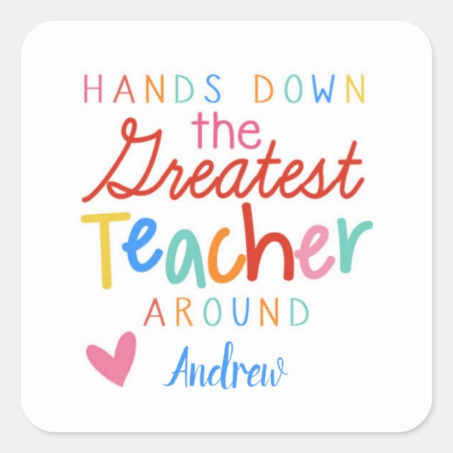 Teacher Hand Sanitizer Sticker (Front)