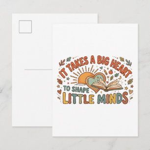 Teacher Heart Quote Invitation Postcard
