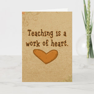 Teacher Heart Thank You Card
