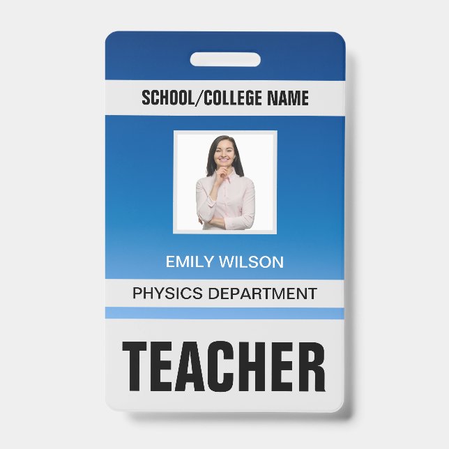 Teacher ID Card Badge (Front)