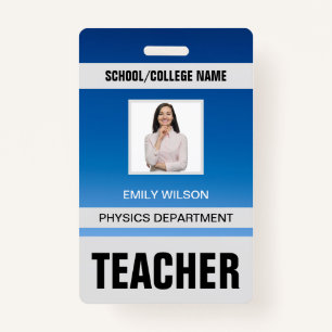 Teacher ID Card Badge