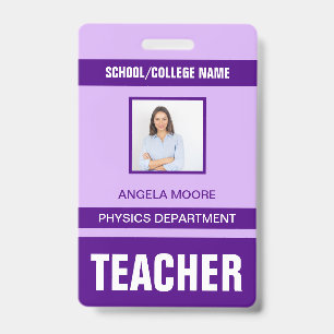 Teacher ID Card Badge