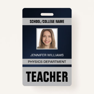 Teacher ID Card Badge