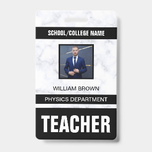Teacher ID Card Badge