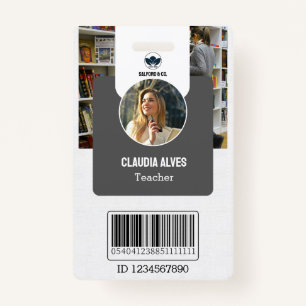 Teacher ID Card   Grey Collage School ID Card Badge