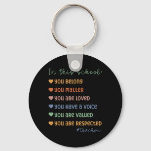 Teacher In This School Belong Loved Keychain