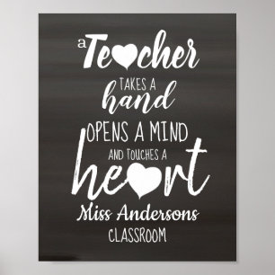 Teacher Inspirational Personalized Quotes Poster