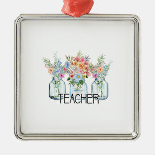 Teacher Is Awesome Metal Ornament