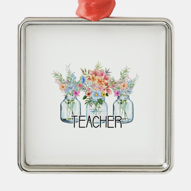 Teacher Is Awesome Metal Ornament (Front)