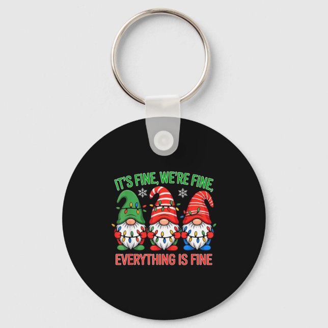 Teacher It's Fine We're Fine Everything Is Fine Gn Keychain (Front)