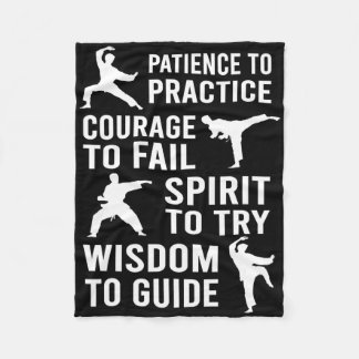 Teacher Karate Student Trainee Practice Karate Tra Fleece Blanket