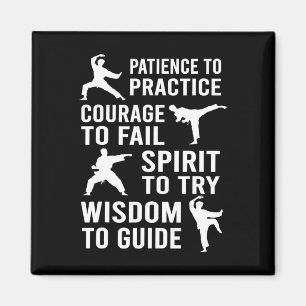 Teacher Karate Student Trainee Practice Karate Tra Magnet